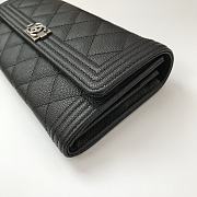 Chanel Long Wallet Black & Silver-tone Metal A80286 Size 19 cm - 3