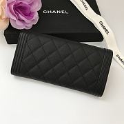 Chanel Long Wallet Black & Silver-tone Metal A80286 Size 19 cm - 2