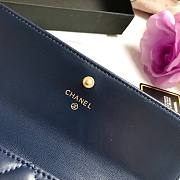 Chanel Long Wallet Navy Smooth Leather A80286 Size 19 cm - 4