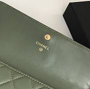 Chanel Long Wallet Olive Green Smooth Leather A80286 Size 19 cm - 3