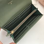 Chanel Long Wallet Olive Green Smooth Leather A80286 Size 19 cm - 4