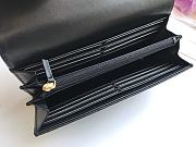 Chanel Long Wallet Black Smooth Leather A80286 Size 19 cm - 4