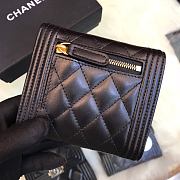 Chanel Boy Black & Gold-tone Metal Wallet A80734 Size 11.5 cm - 4