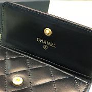 Chanel Boy Black & Gold-tone Metal Wallet A80734 Size 11.5 cm - 6