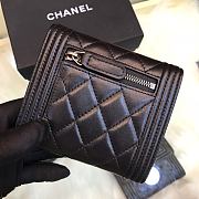 Chanel Boy Black & Silver-tone Metal Wallet A80734 Size 11.5 cm - 3