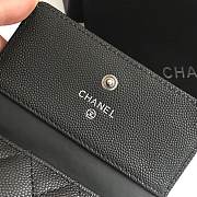 Chanel Boy Black Grain Leather & Silver-tone Metal Wallet A80734 Size 11.5 cm - 2