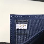 Chanel Boy Navy Grain Leather & Gold-tone Metal Wallet A80734 Size 11.5 cm - 3