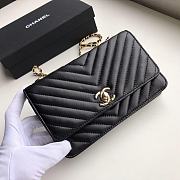 Chanel Wallet On Chain Black A80982 Size 19 x 13.5 x 3.5 cm - 4