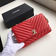 Chanel Wallet On Chain Red A80982 Size 19 x 13.5 x 3.5 cm - 5