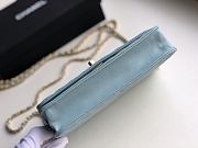 Chanel Wallet On Chain Light Blue A80982 Size 19 x 13.5 x 3.5 cm - 5