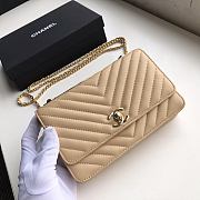Chanel Wallet On Chain Beige A80982 Size 19 x 13.5 x 3.5 cm - 2