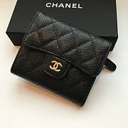 Chanel Small Black Flap Wallet A82288 Size 10.5 x 11.5 x 3 cm - 1