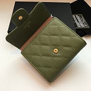 Chanel Small Olive Green Flap Wallet A82288 Size 10.5 x 11.5 x 3 cm - 4