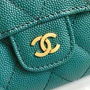 Chanel Small Dark Green Flap Wallet A82288 Size 10.5 x 11.5 x 3 cm - 4
