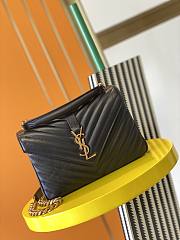 YSL Monogram College Medium Gold-tone Metal 600279 Size 24 cm - 1