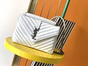 YSL Monogram College Medium in White 600279 Size 24 cm - 1
