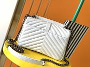 YSL Monogram College Medium in White 600279 Size 24 cm - 2