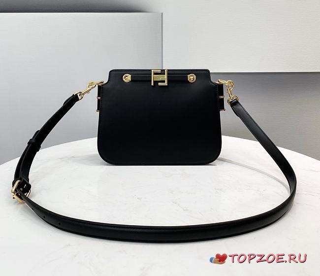 Fendi Touch Leather Bag Black 8BT349 26.5 x 10 x 19 cm - 1