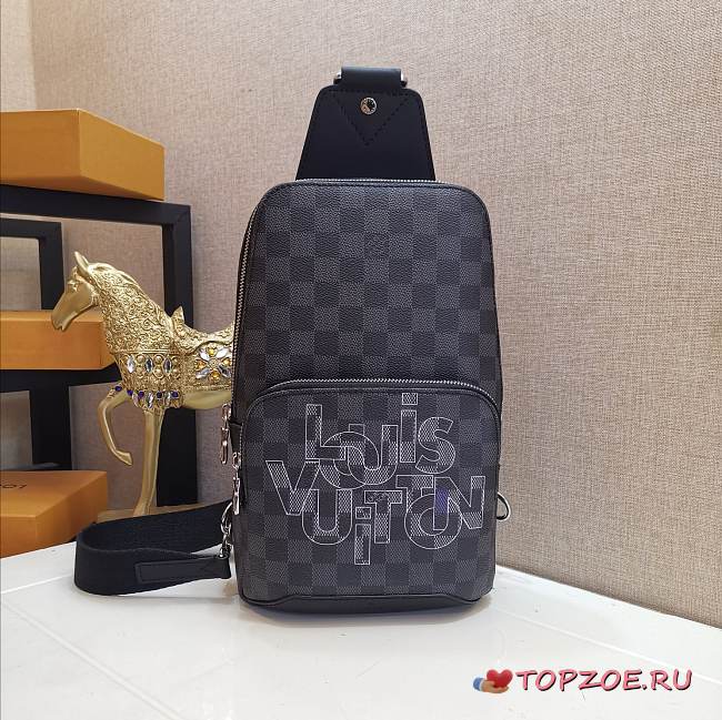 Louis Vuitton Avenue Sling Bag Taiga Leather M30801 Size 20 x 31 x 10 cm - 1