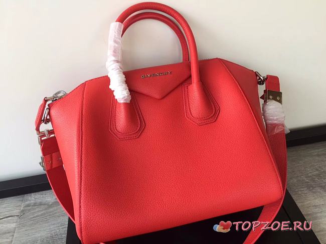 Givenchy Small Antigona Bag In Red BB0511 Size 33 x 28 x 17 cm - 1