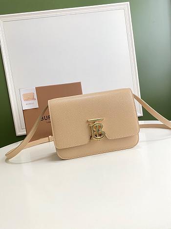 Burberry Small Leather TB Bag Light Beige Size 21 x 16 x 6 cm