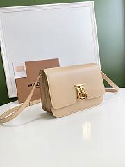 Burberry Small Leather TB Bag Light Beige Size 21 x 16 x 6 cm - 2