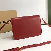 Burberry Small Leather TB Bag Wine Size 21 x 16 x 6 cm - 6