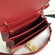 Burberry Small Leather TB Bag Wine Size 21 x 16 x 6 cm - 3