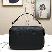 Fendi Mini Baguette in Black Grain Leather 8BS049 Size 19 x 11.5 x 4 cm - 3