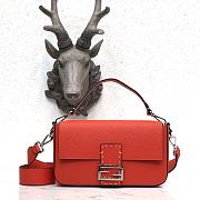 Fendi Baguette in Orange Grain Leather 8BR600 Size 26 x 14 x 4 cm - 1