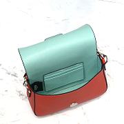 Fendi Mini Baguette in Orange Grain Leather 8BS049 Size 19 x 11.5 x 4 cm - 6