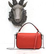 Fendi Mini Baguette in Orange Grain Leather 8BS049 Size 19 x 11.5 x 4 cm - 4