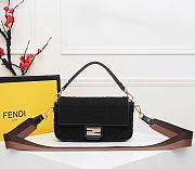 Fendi Baguette Full Black 8BR600 Size 26 x 13 x 6 cm - 1