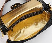 Fendi Baguette Full Black 8BR600 Size 26 x 13 x 6 cm - 3