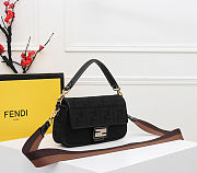 Fendi Baguette Full Black 8BR600 Size 26 x 13 x 6 cm - 2