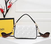 Fendi Baguette White 8BR600 Size 26 x 13 x 6 cm - 4