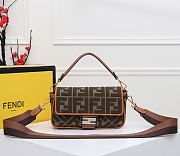 Fendi Baguette Brown 8BR600 Size 26 x 13 x 6 cm - 1