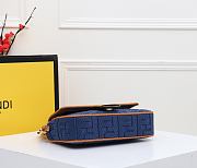 Fendi Baguette Navy Blue 8BR600 Size 26 x 13 x 6 cm - 6