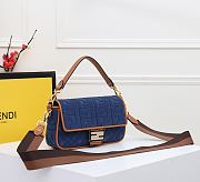 Fendi Baguette Navy Blue 8BR600 Size 26 x 13 x 6 cm - 4