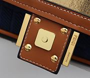 Fendi Baguette Navy Blue 8BR600 Size 26 x 13 x 6 cm - 3