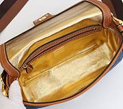 Fendi Baguette Navy Blue 8BR600 Size 26 x 13 x 6 cm - 2