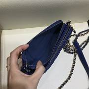Chanel Gabrielle Clutch Dark Blue In Grain Leather 18CM - 6