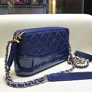 Chanel Gabrielle Clutch Dark Blue In Grain Leather 18CM - 5