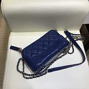 Chanel Gabrielle Clutch Dark Blue In Grain Leather 18CM - 4
