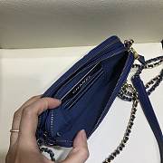 Chanel Gabrielle Clutch Dark Blue In Grain Leather 18CM - 2