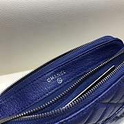 Chanel Gabrielle Clutch Dark Blue In Grain Leather 18CM - 3