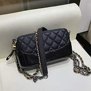 Chanel Gabrielle Clutch Black In Grain Leather 18CM - 1