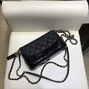 Chanel Gabrielle Clutch Black In Grain Leather 18CM - 6