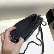 Chanel Gabrielle Clutch Black In Grain Leather 18CM - 2