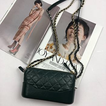 Chanel Gabrielle Clutch Dark Green 18CM